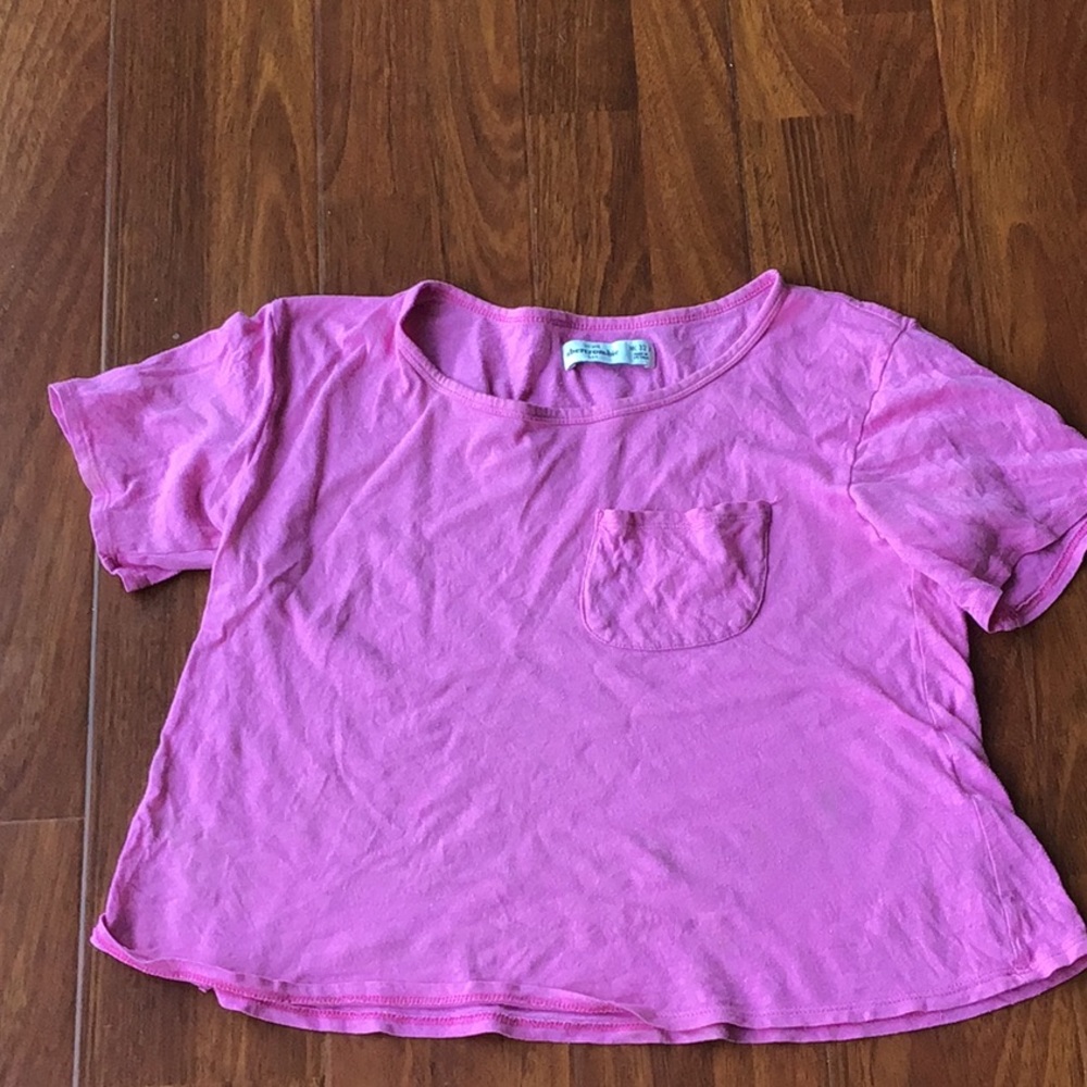 Pink cropped top